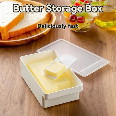 Butter Dish With Cover Fresh-keeping Box Cutter Slicer Countertop For Refrigerator Storage Home Kitchen Accessories Organizer