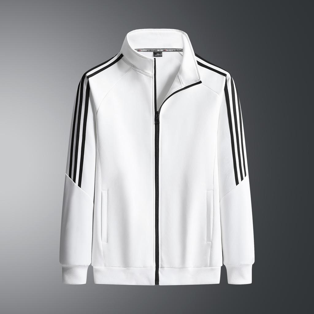 Men's Spring Autumn Casual Sports Striped Jacket Sweatshirts Long Sleeve Pullovers Coat For Men Streetwear Couple Clothes