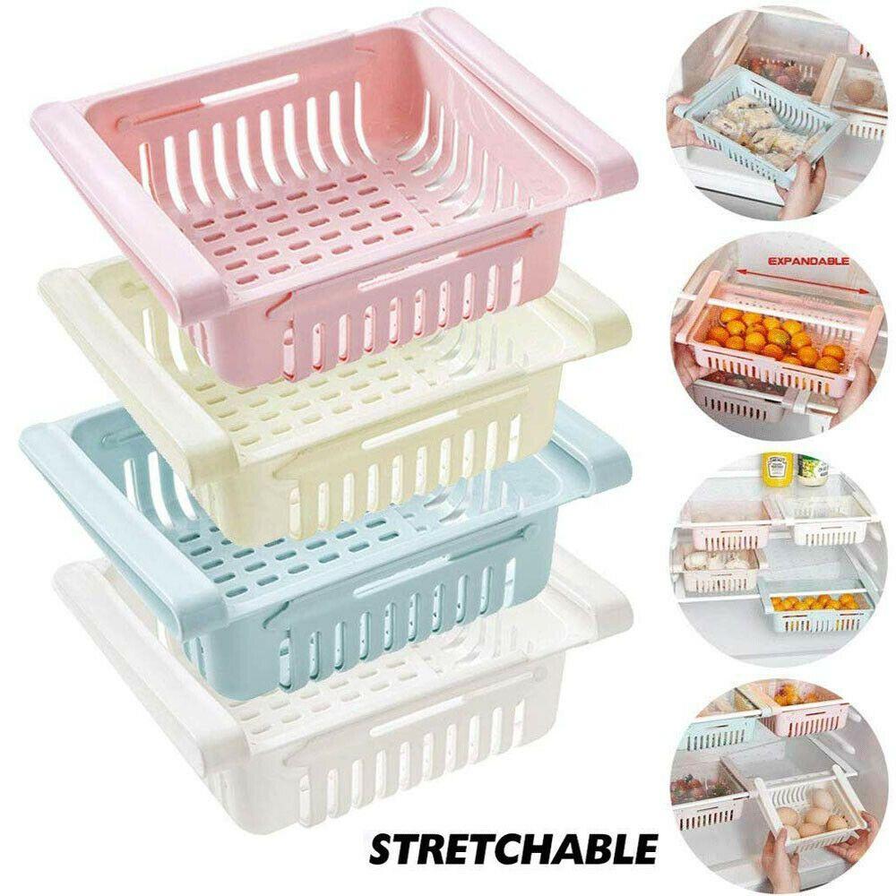 Spacious Pull-out Refrigerator Storage Box For Tidy Food Organization And Space Saving