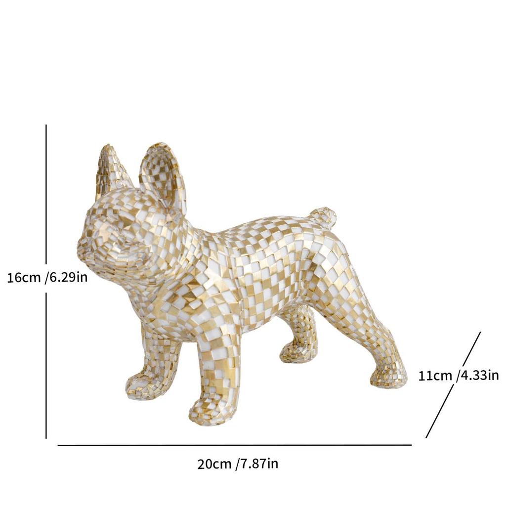 Modern Minimalist Mosaic Cat Figurine for Home or Office Decor