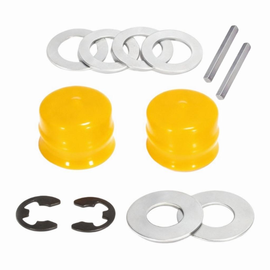 Metal Rear Wheel Axle Key and Bushing Kit for Craftsman Lawn Mowers 12pcs Includes Dust Covers Gaskets and Lock Rings