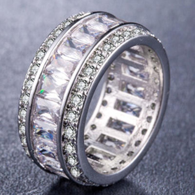 Electroplated Zircon Ring, Colorful Ring, Popular Hand Jewelry.
