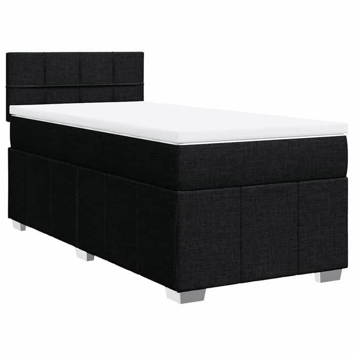Maison Exclusive - Sommier à lattes de lit et matelas Noir 80x200 cm Tissu