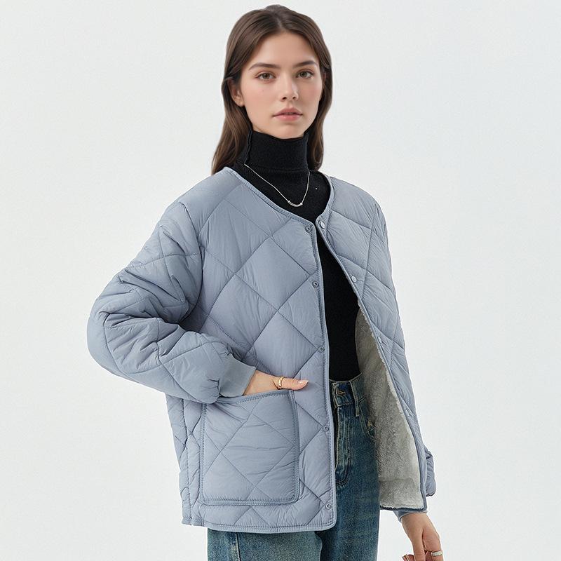 Jachetă de iarnă groasă, călduroasă, pentru femei plinute, elegantă, versatilă, la modă - Palton din bumbac cu mâneci lungi, ușor și confortabil