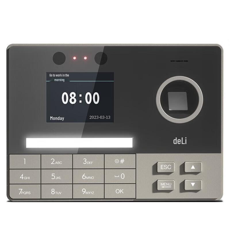 Deli 3760W Palm Vein Facial Fingerprint Attendance Machine