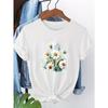 European Size Flower Festival Series Printed Short-Sleeve T-Shirt