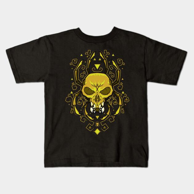 Boys Girls Soft Cotton Graphic Tees Golden Skulltula T-shirt Breathable Daily School Wear Kids T-Shirts
