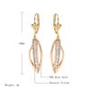Fashion Natural Zircon Tassel Earrings For Women Fine  Rose Gold Long Dangle Earrings Fashion Jewelry