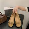 New Women's Flat Shoes Silver Bow Soft Bottom Non-slip Ballet Shoes High-end Luxury Elegant Lady Shoes Zapatos Mujer