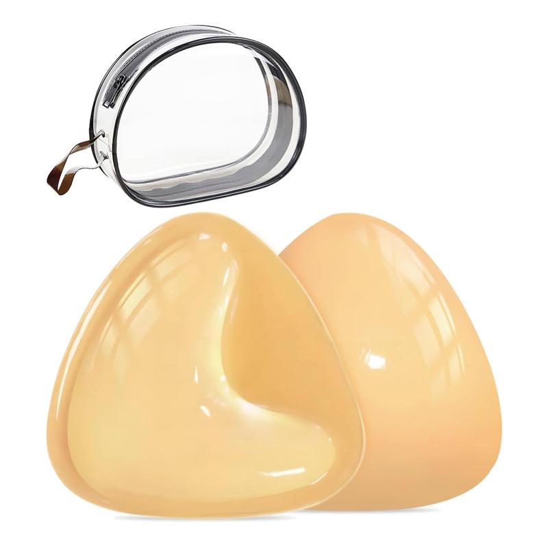 Almohadillas Adhesivas de Doble Cara para Sujetador para Mujer Verano Ultra Instantáneo Push Up Almohadillas para Sujetador Reutilizables Acolchadas Insertos Sin Tirantes Elevación Para Traje de Baño
