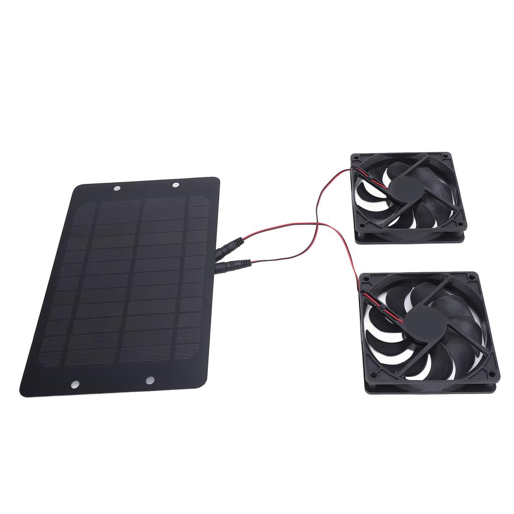 Dual Solar Fan Kit 12V 10W Monocrystalline Silicon Easy To Use Solar Panel Powered Fan for RV Car Boat