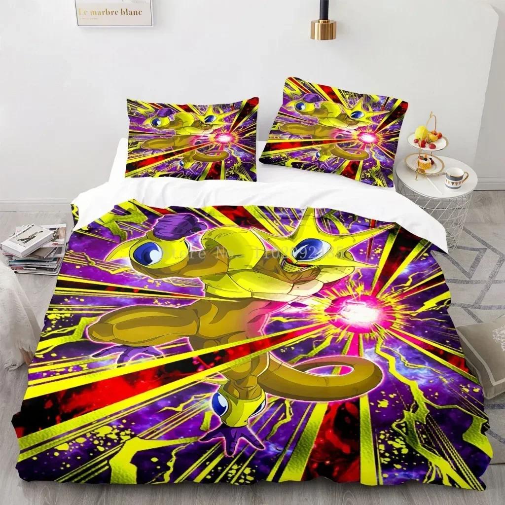 3D Print Dragon Ball Super Saiyan Son Goku Duvet Cover Bedding Set Double Twin Full Queen King Kids Bedclothes Quilt Cover