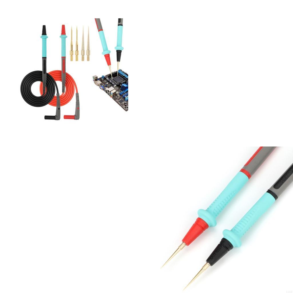 

1000V Multimeter Test Leads Probes With Replaceable Fine 20A 4pcs Interchangeable Steel Needle Tip for Precise Testing China Mainland