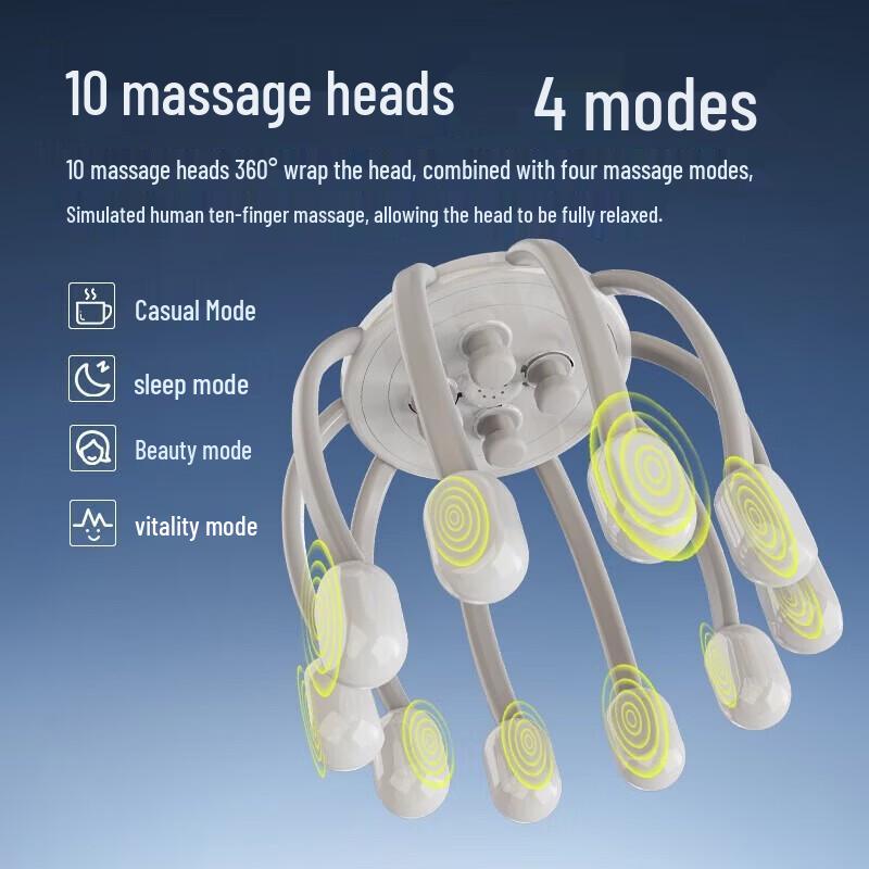 HEZHENG Octopus Head Scalp Massager CN plug (adapter included)