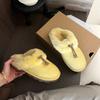 Fashion velvet bag head slippers autumn and winter new models comfortable and versatile warm wool cotton slippers