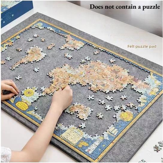1pc Foldable Puzzle Mat Decorative Board - 80x60cm Non-Slip Lightweight for 1000pcs Jigsaw, Multi-Color Storage Enthusiast