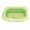 Clean Rinse Baby Bather Folding Multifunction Portable Washing Infant Lying Bather for Boy Girl Yellow/Green