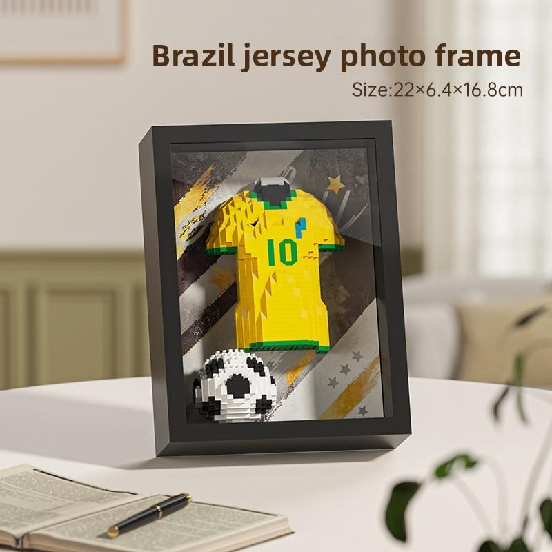 Global Football Cup Building Blocks Sports Action Figures For Kids Playroom Decor