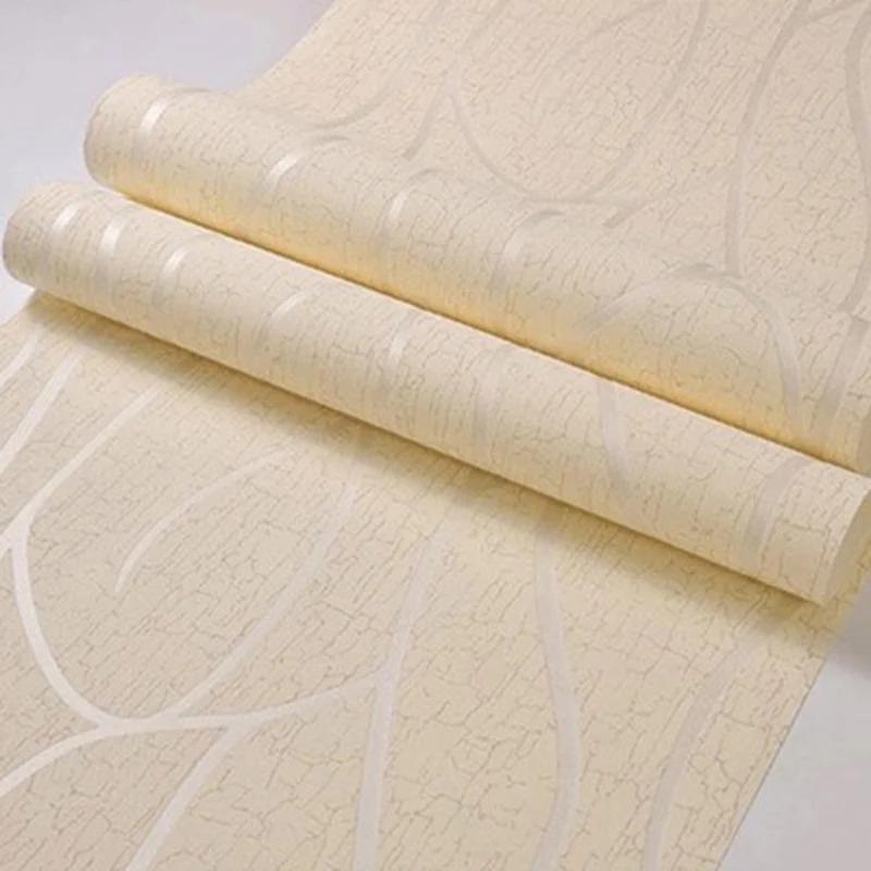 Background Wallpaper Room Decoration 53cm Wall Stickers Thickened Bedroom Curve Stripes Moisture-proof Non-woven European Modern