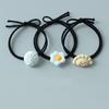 Funny Breakfast Food Hair Band Clips Dumpling Pouched Egg Elastic Hair Tie Woman Girl Gift Accesories Scrunchie