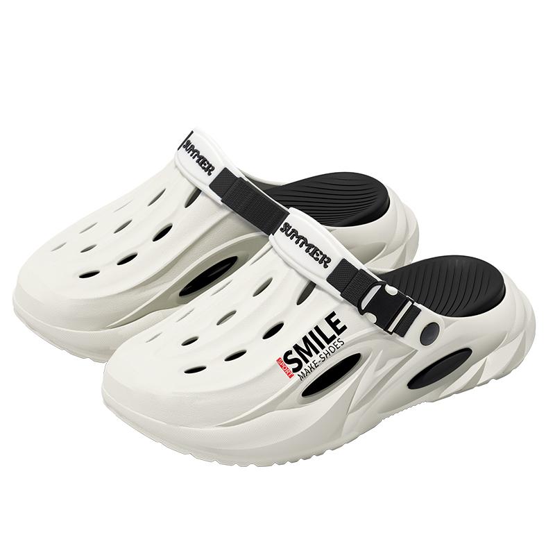 

Толстая подошва Мужские дырочки Пляжные тапочки без застежек Нескользящие удобные тапочки для отдыха на природе 40-41