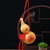 Feng Shui Lucky Gourd Hanging Calabash Red String Wealth Health Enhancer for Home/Office Traditional Chinese Decorative Talisman