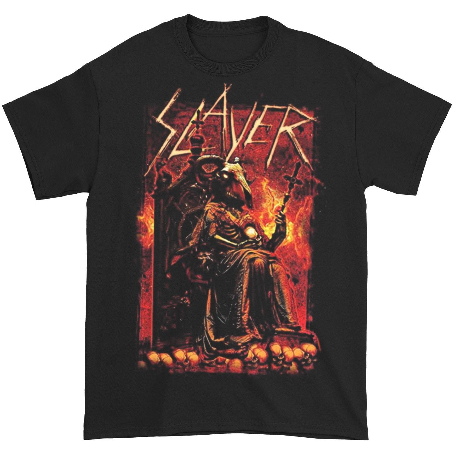 Men s Slayer Goat Skull Slim Fit T-shirt X-Large Black M