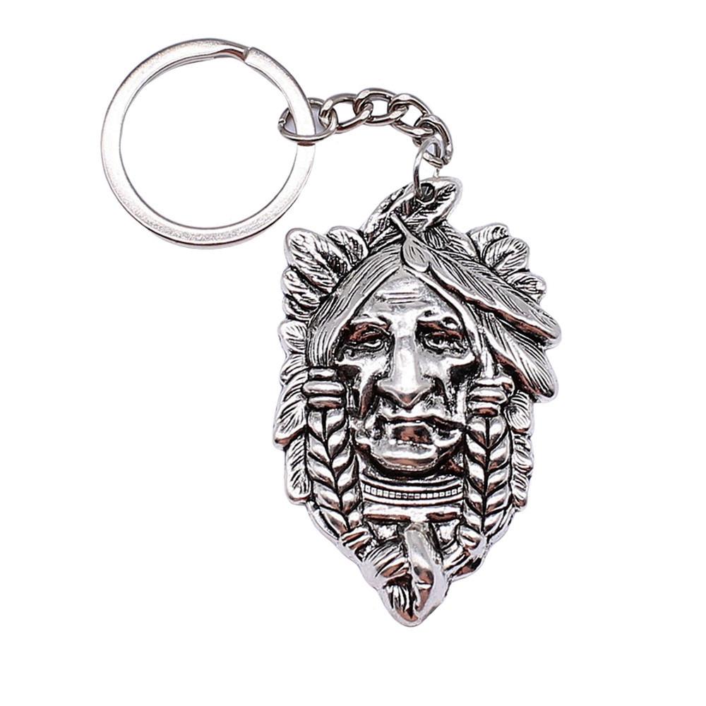 Egyptský faraon Klíčenka s přívěskem Starověký faraon Hlavní amulet Kroužek 28 mm
