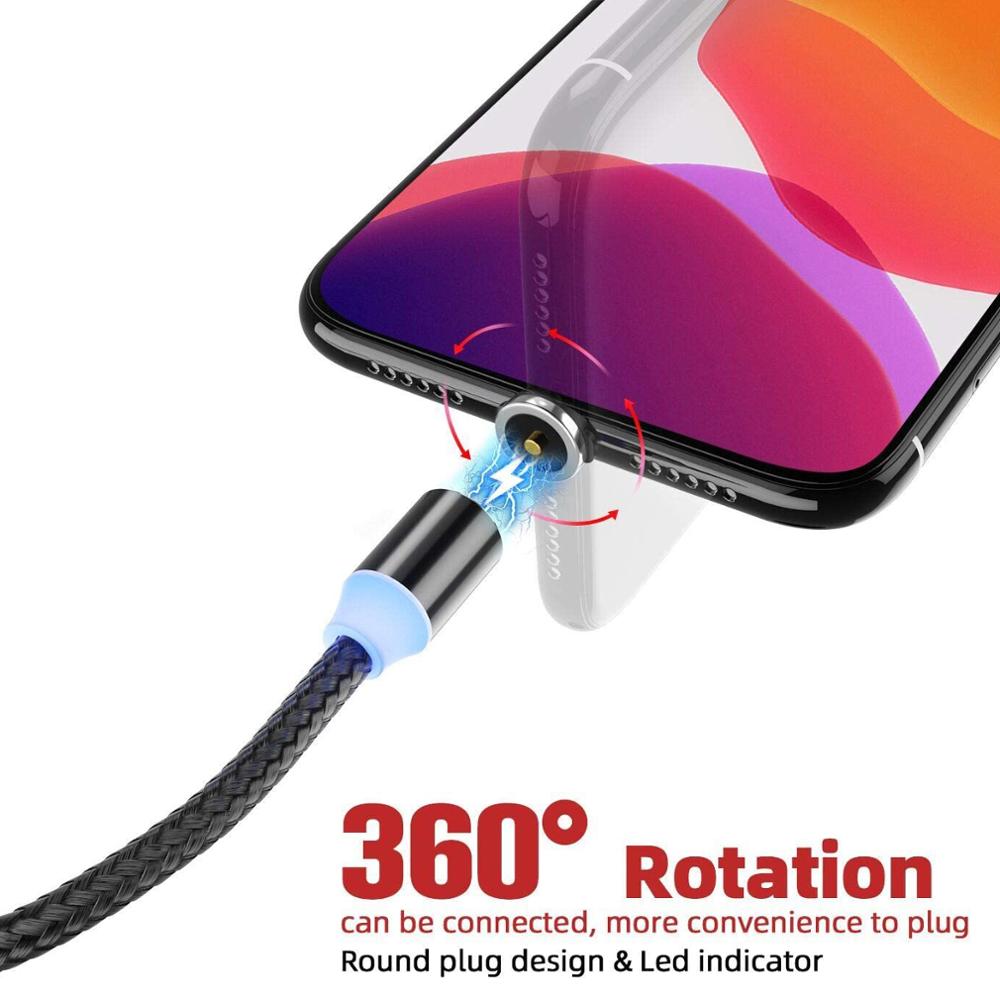 Magnetic Cable Type C Micro USB Fast Charging Cable for Xiaomi Huawei Samsung Magnet Android Mobile Phone Quick Charge Wire