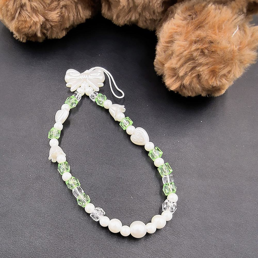Butterfly Bead Necklace: Stylish Short Lanyard for Female Bag Accessory