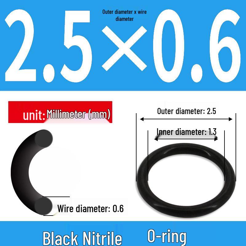Durable Nitrile Rubber O-Ring, Wire Diameters 0.4-0.8mm, Waterproof & Wear-resistant Sealing Ring