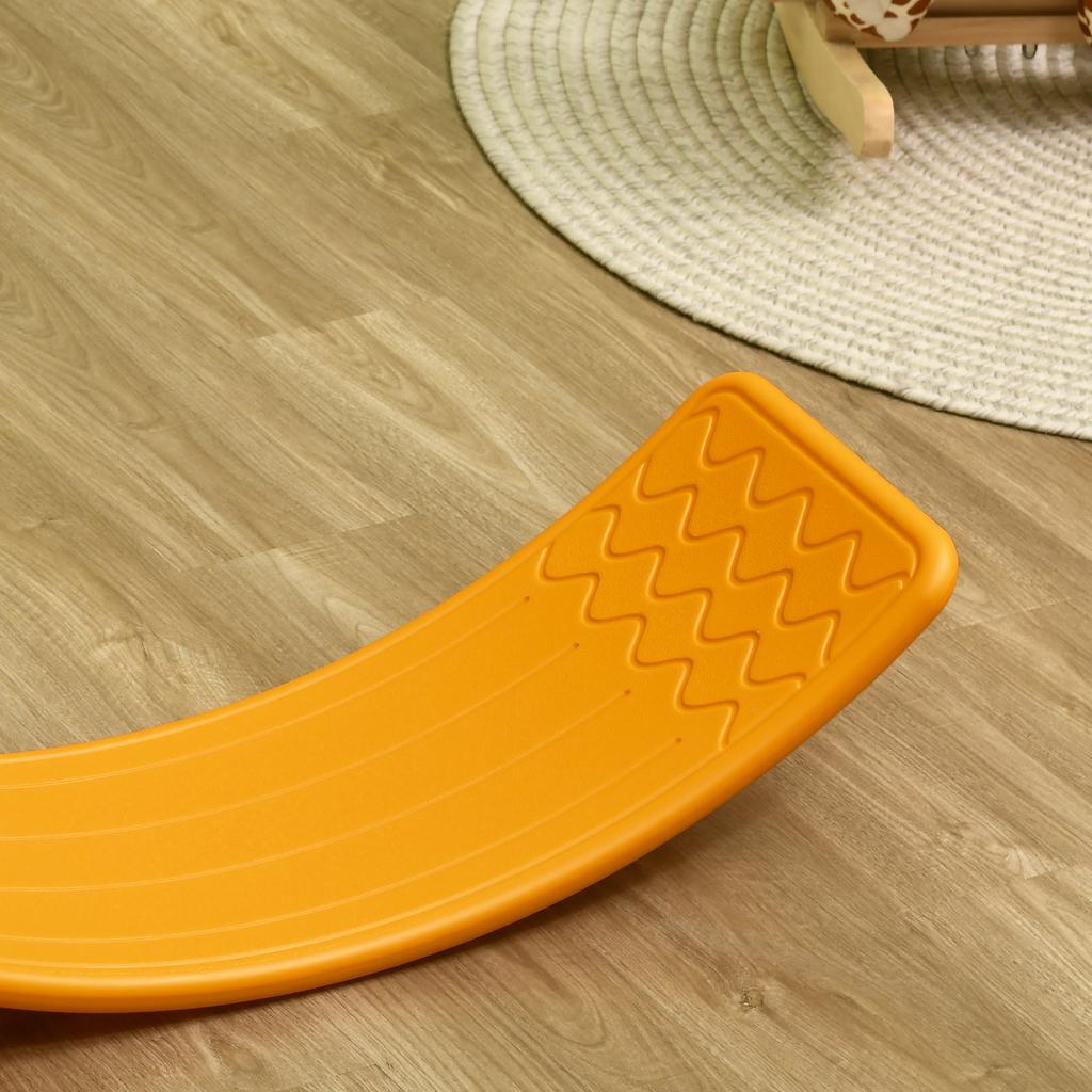 Balance Board Kids Wobble Board, Sensory Training Rocking Toy for Children, Nursery Toy, for Ages 3-6 Years, 82 x 27.5 x 19.5cm - Orange