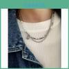 Geometric Cat Eye Stone Stainless Steel Collar Necklace For Women And Men