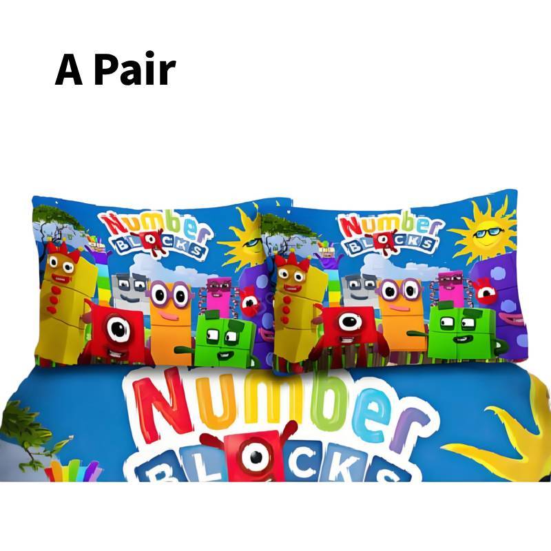 

Набор постельного белья Номерблоки Одеяло Пододеяльник Двуспальный Кинг Анимация Просвещение 75x50cm