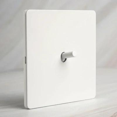 Interruttore da parete a pannello in acciaio inossidabile bianco antico, interruttore dimmer a levetta da parete, presa EU, presa USB, 220V elettrico on off