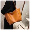2023 Women's Retro Large Capacity Tote – High-End Solid Color Shoulder Bag
