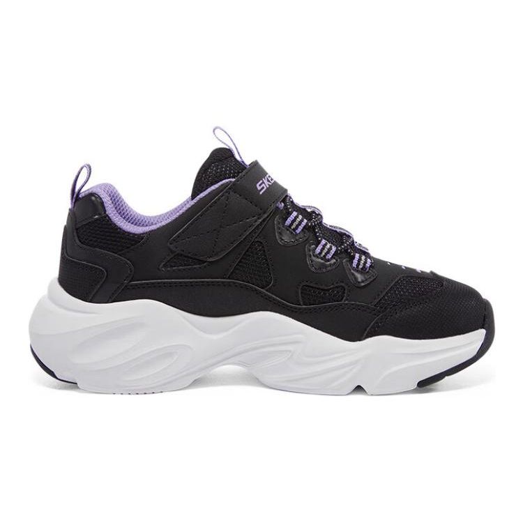 Skechers Fashionable Comfortable Shock Absorbing Low Top Casual Shoes Kids sneakers Black 303900L-BLK