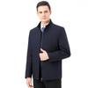 New Stand Collar Mid-Aged Men's Cotton Jacket for Autumn/Winter Season - Thick Dad's Casual Coat.
