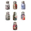 Decorative Chinese Style Insulated Cup with Steel Inner Wall, Rounded Tea Coffee Drink Cup for Office Desk and Home