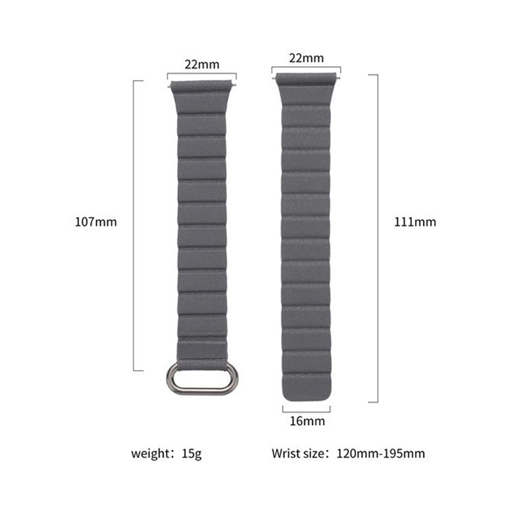 22mm Slim Magnetic Strap for Huawei Watch GT 6/5/5 Pro/4 46mm Microfiber Leather Watch Band Reverse Buckle Design