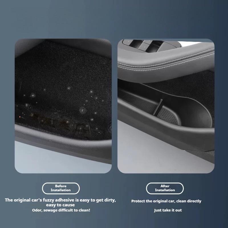 For Tesla Model Y Juniper/Model YL 2025 2026 Front Rear Door Holder Tray Door Handle Storage Box Organizer Accessories