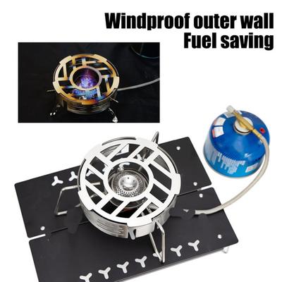 Camping Stove Windshield Ring Portable Heavy Duty Stainless Steel Lightweight Outdoor Hiking Picnic Windproof Gas Stove Windscreen Burner