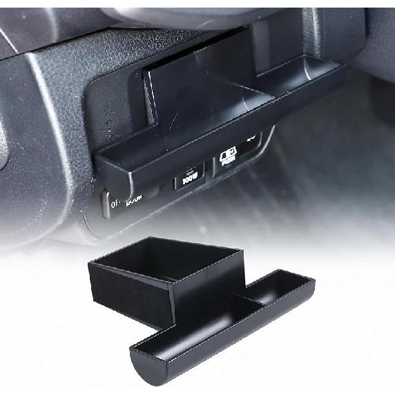 Cutie de depozitare pentru control central al mașinii CHEAYAR compatibilă cu Toyota Tacoma 2016-2022, sertar lateral șofer, suport pentru carduri pentru monede - tavă interioară