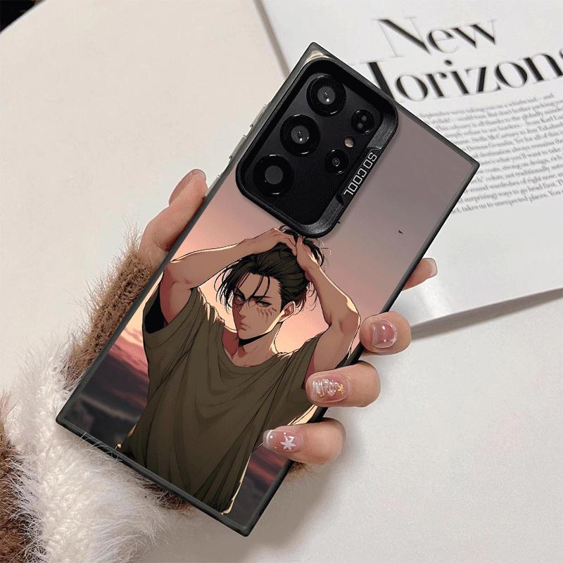 A-Attack On T-Titan Eren Yeager Shockproof Phone Case for Samsung Galaxy S26 Edge S25 Ultra S24 FE S23 Plus S21 Cover Anti Fall