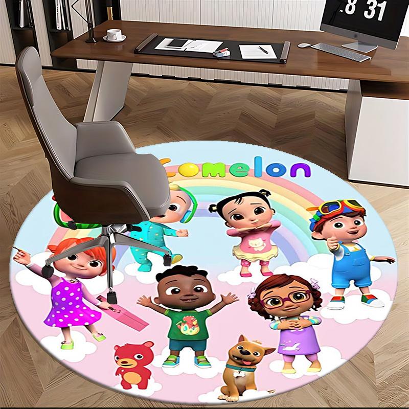 Cocomelon Chair mat Round Rug-Office carpet, Non-slip, Suitable for Living Rooms, Bedrooms decor.1205207a