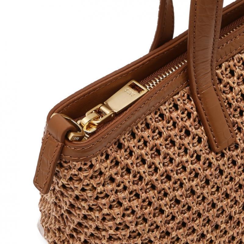 Daks Brown Dd Logo Leather Tote Bag Dcba6e080w2