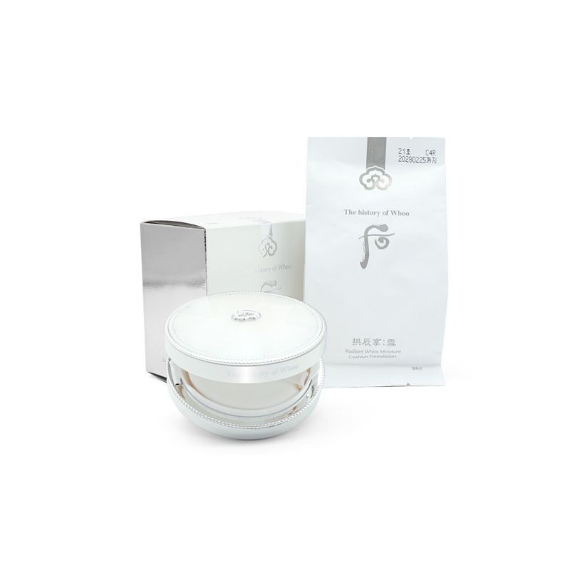 The History of Whoo Gongjinhyang Seol Strahlend Weiß Feuchtigkeits-Cushion-Foundation SPF50+ PA+++ Nr. 23 Natural Beige 13g Set (Haupt + Nachfüllung) white