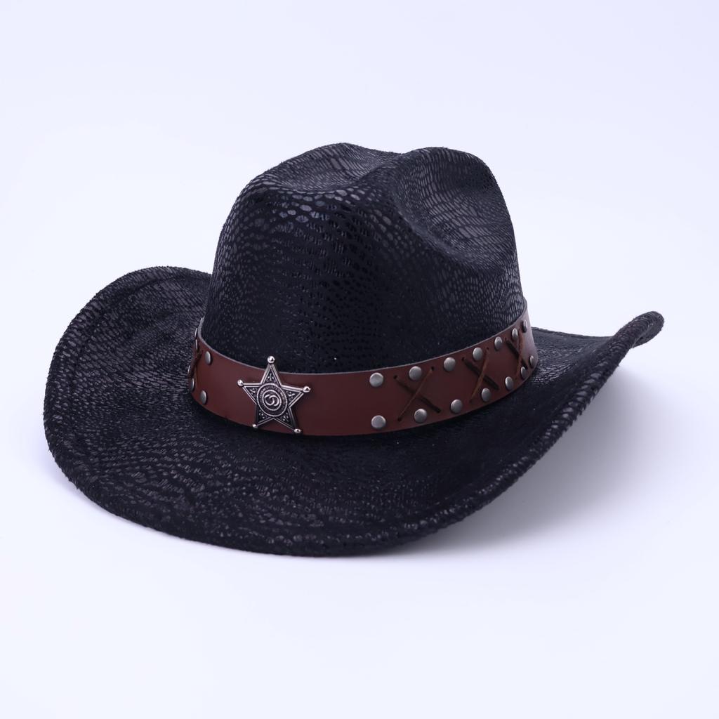 Ethnic Style Jazz Hat Big Edge Top Hat Men And Women Western Cowboy Hat