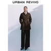 UR Women's Elegant Retro Lapel Belt Trench Coat