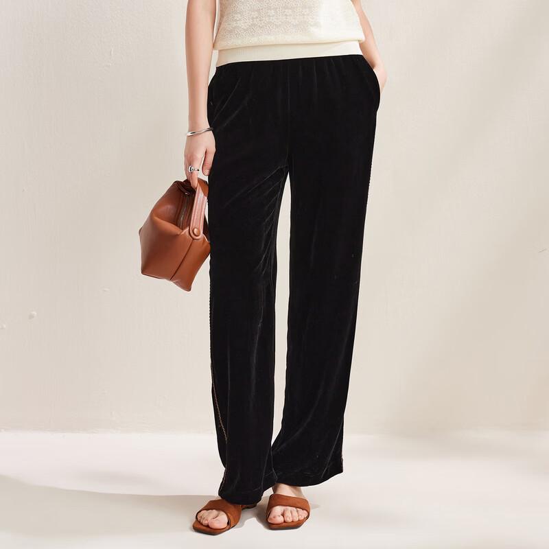 Zhaojun Women's Velvet Straight Casual Pants